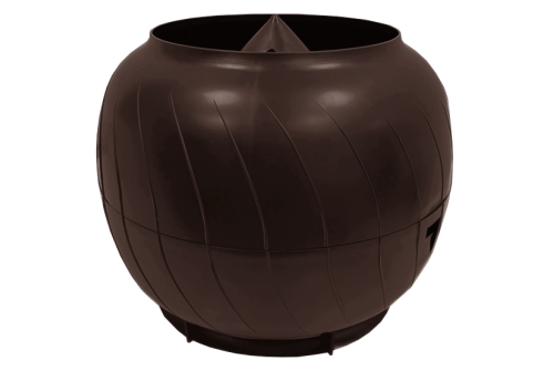 Дефлектор статический Гервент (колпак) Ø160мм коричневый