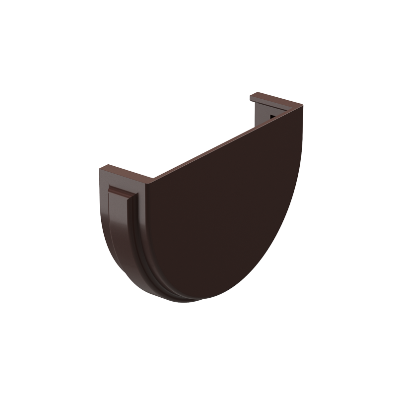 Заглушка желоба Дёке стандарт темно - коричневый ( 8019)