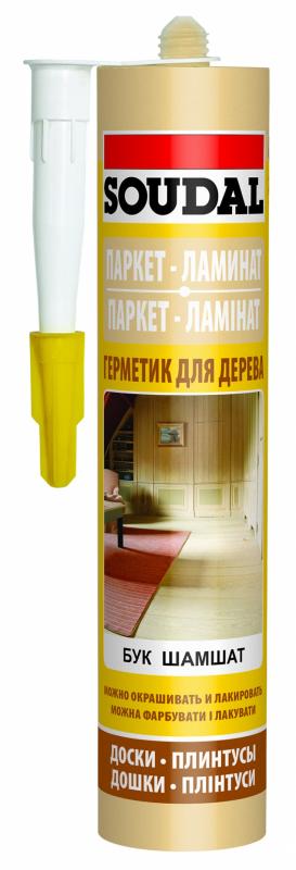 Герметик SOUDAL паркетный венге (0,3л) (уп.15)